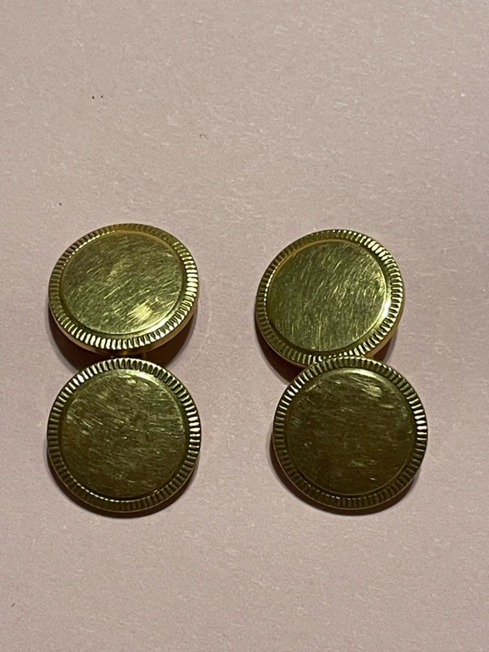 Vintage Krementz Gold Plate Cuff Links #6541